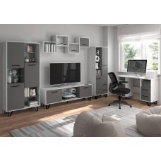 Mēbeļu komplekts BOSS 2, Craft Balts/Grafīts